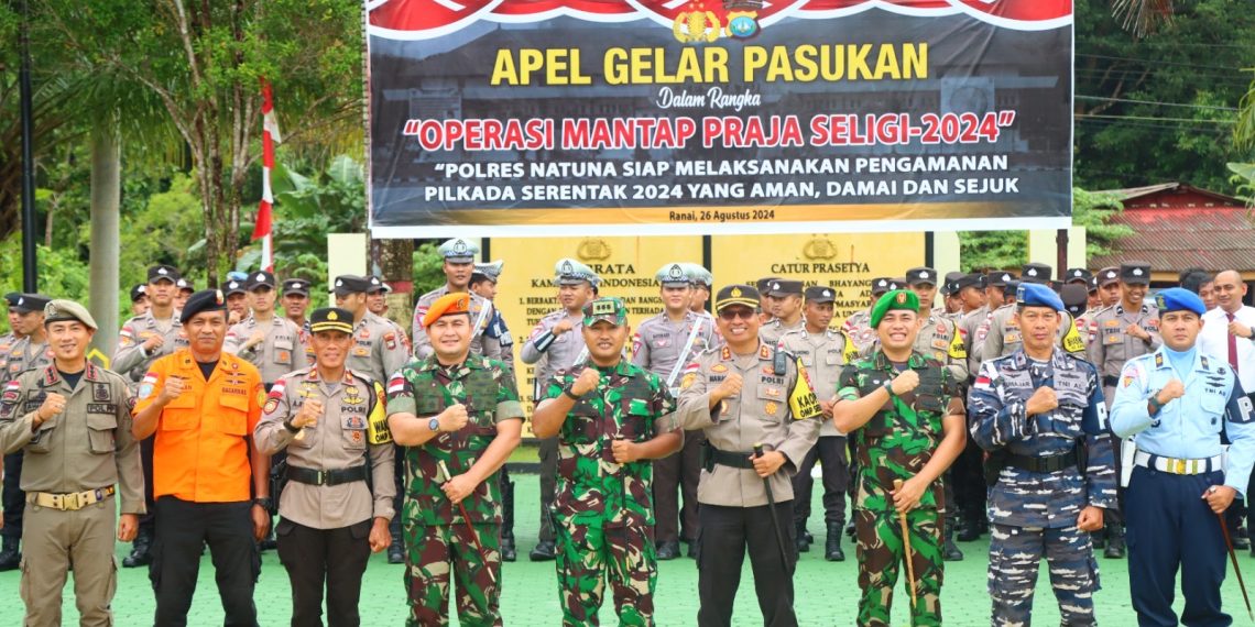 Polres Natuna Laksanakan Apel Gelar Pasukan Operasi Mantap Praja Seligi 2024