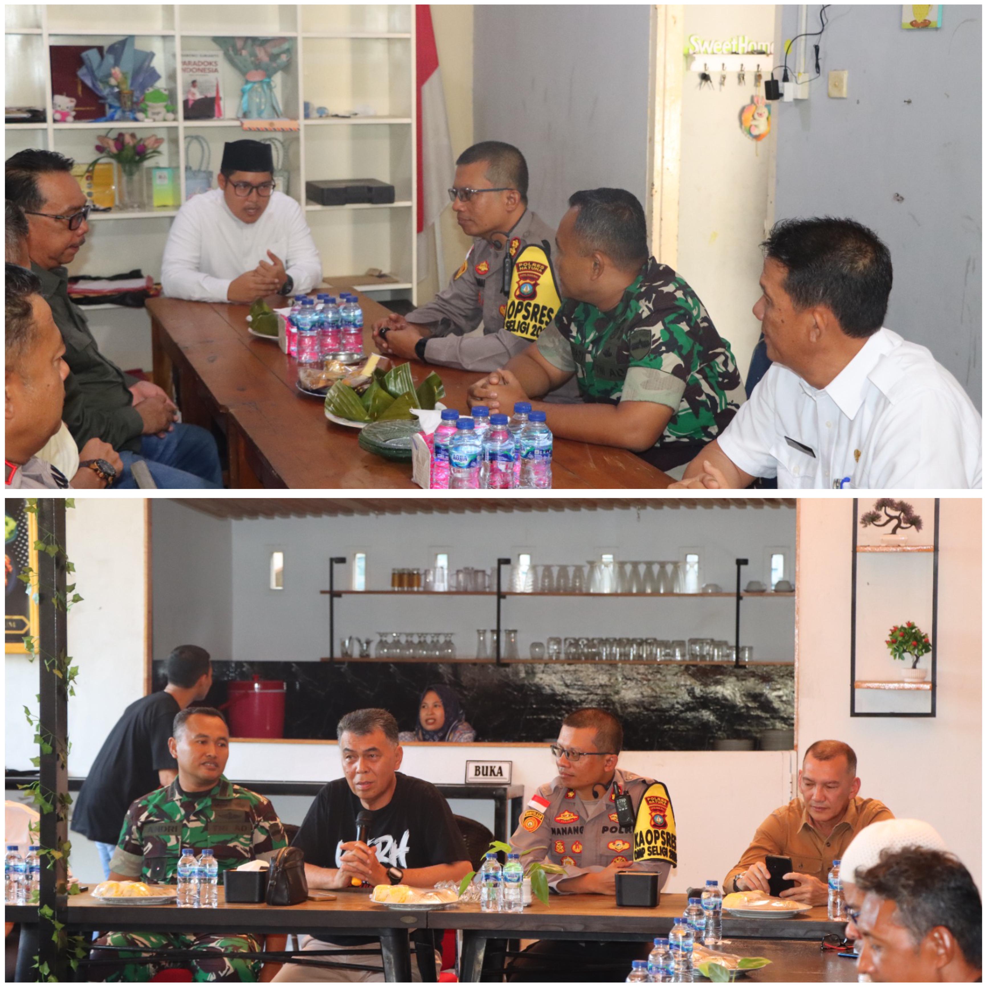 Kapolres Natuna bersama Dandim, Kunjungi 2 Posko Pemengan Pilkada, Mari Ciptakan PILKADA Yang Aman dan Sejuk