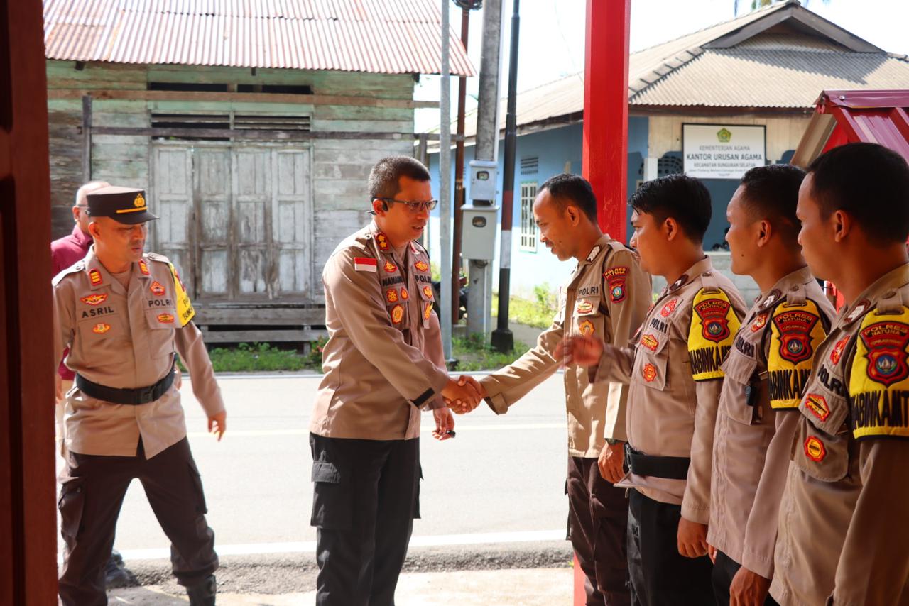 Wujudkan Pilkada Aman, Kapolres Natuna Cek Kesiapan Polsubsektor Bunguran Selatan