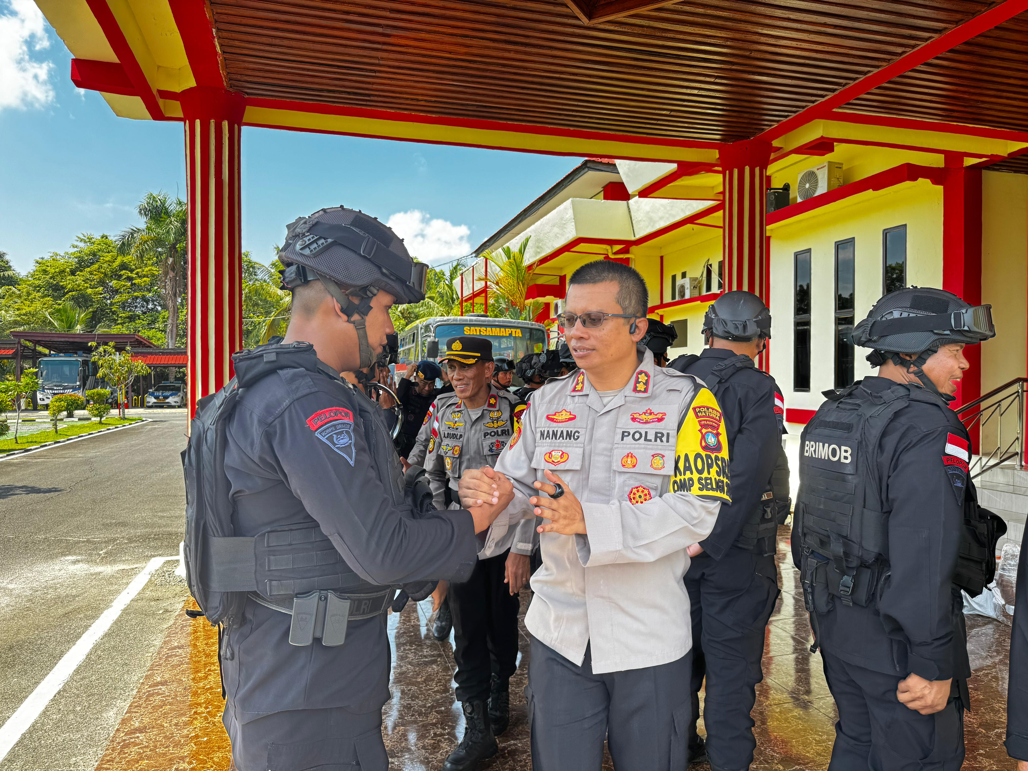 Brimob Polda Kepri Tiba di Mapolres Natuna, Wujudkan Pilkada yang Aman dan Sejuk