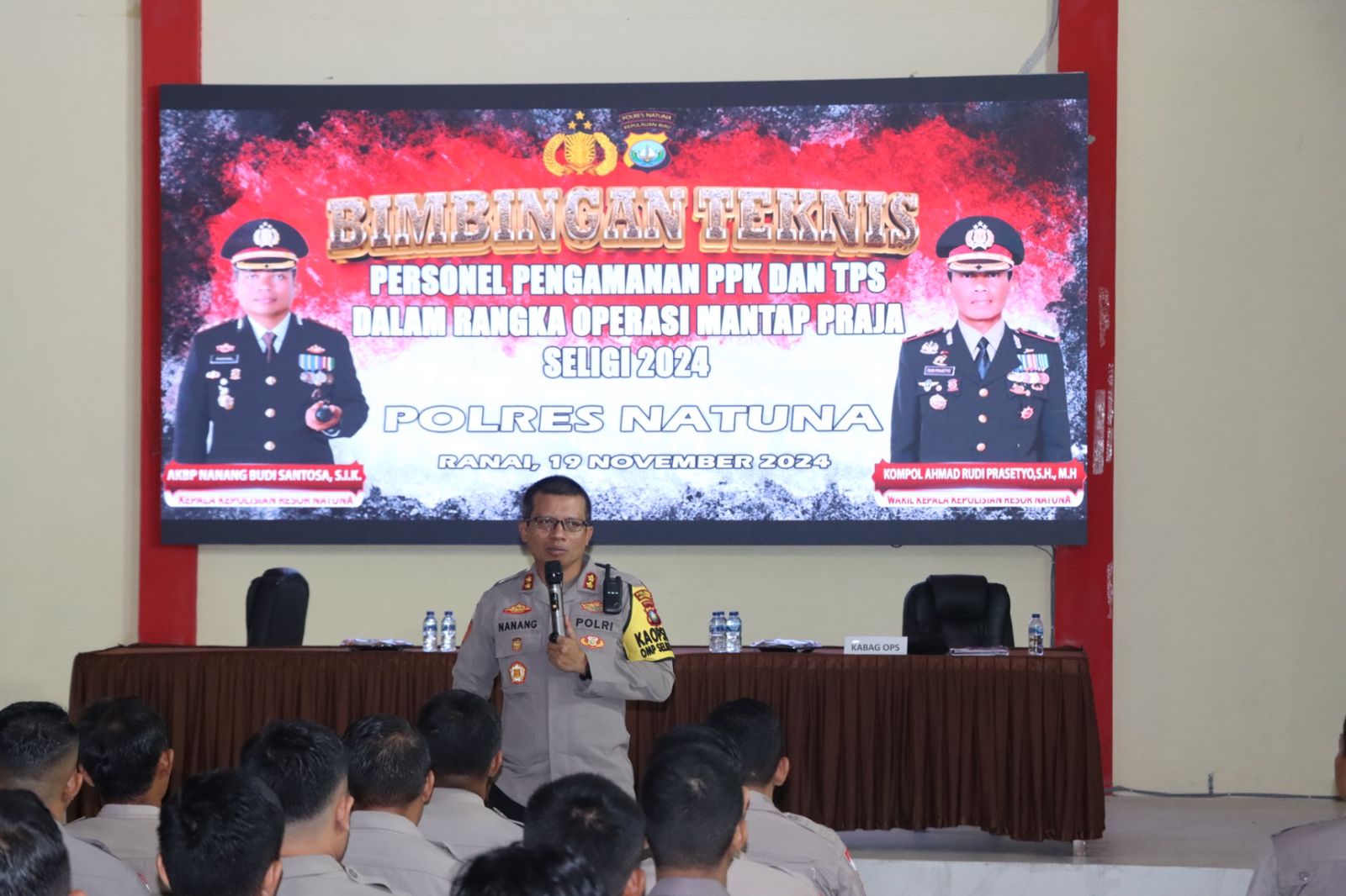 Kapolres Natuna Gelar Pelatihan dan Bimbingan Teknis untuk Personil Pengamanan PPK dan TPS