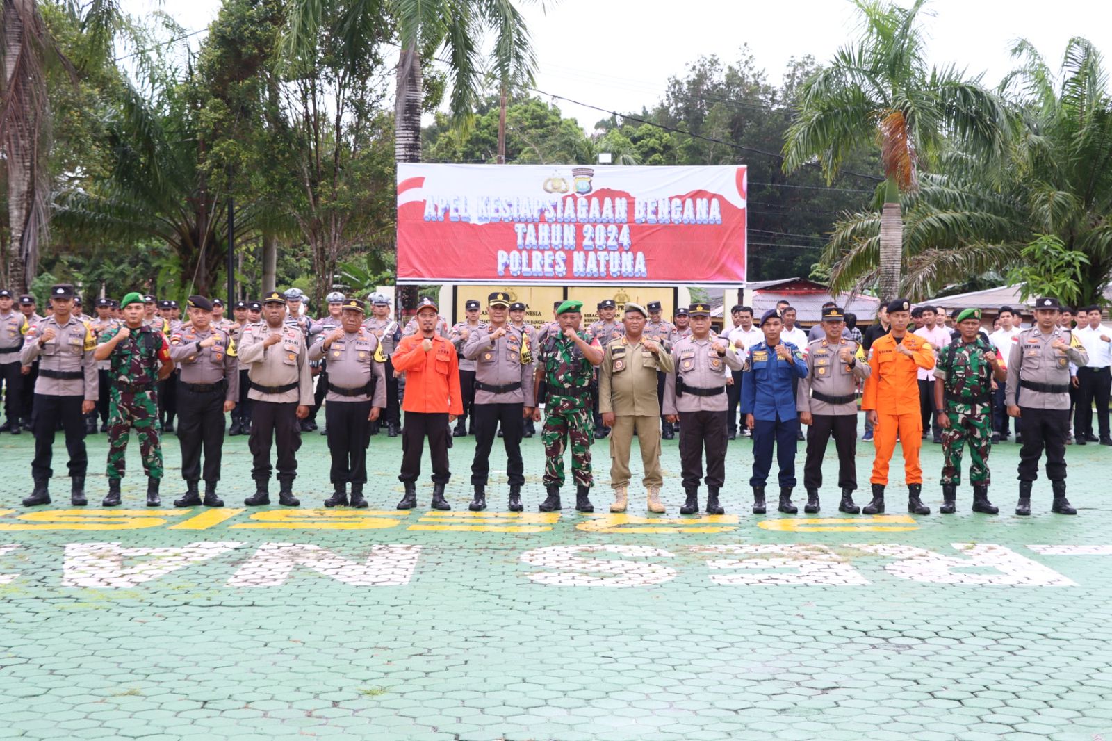 Natuna Memasuki Musim Utara, Wakapolres Natuna Pimpin Apel Kesiapsiagaan Bencana