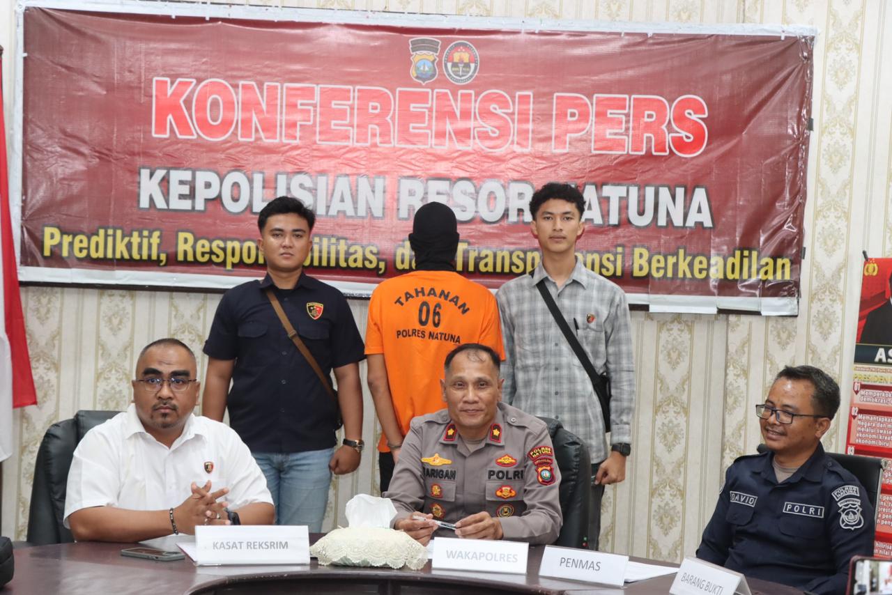 2 x 24 Jam, Satreskrim Polres Natuna Ungkap Kasus Pembunuhan Berencana, Pelaku Terancam Hukuman Mati