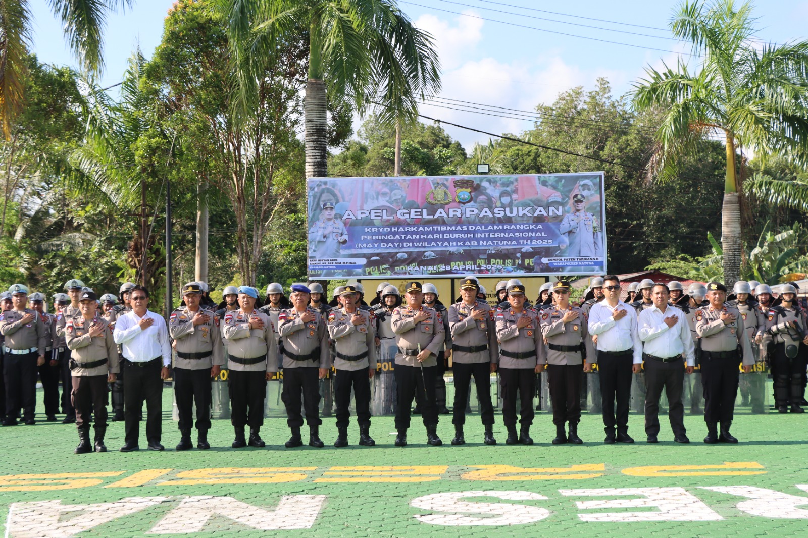 Kapolres Natuna Pimpin Apel Kesiapsiagaan Pengamanan May Day 2025