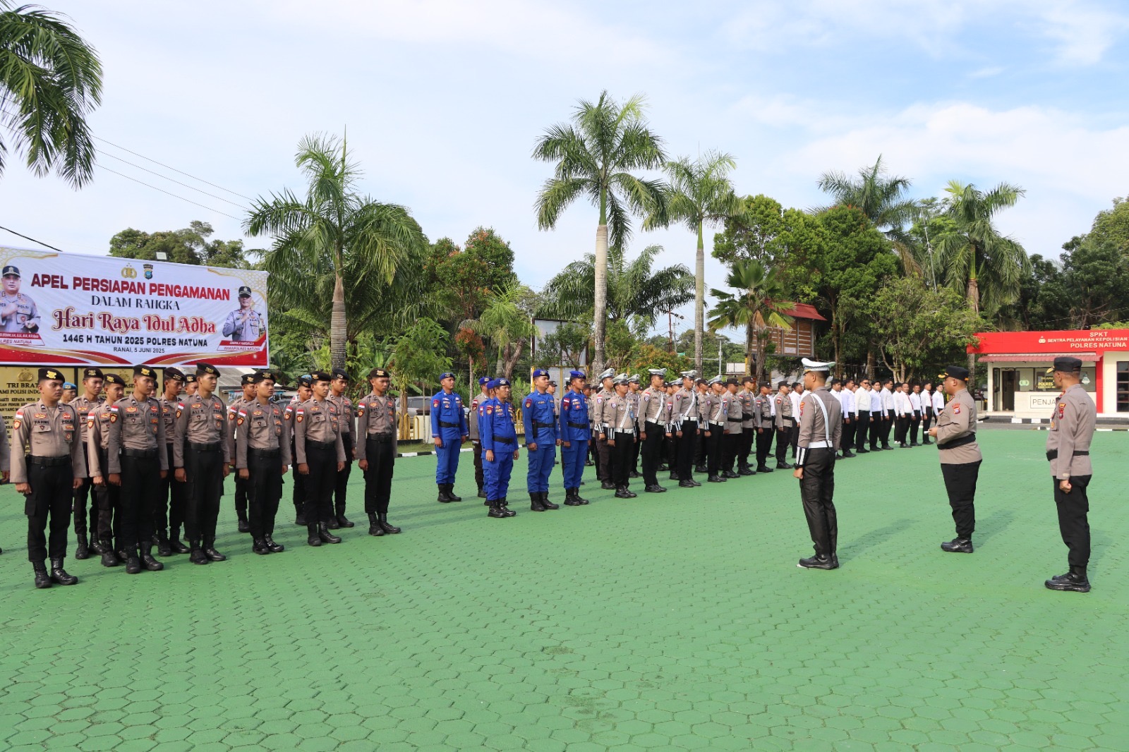 Polres Natuna Gelar Apel Kesiapan Pengamanan Takbiran dan Sholat Idul Adha 1446 H